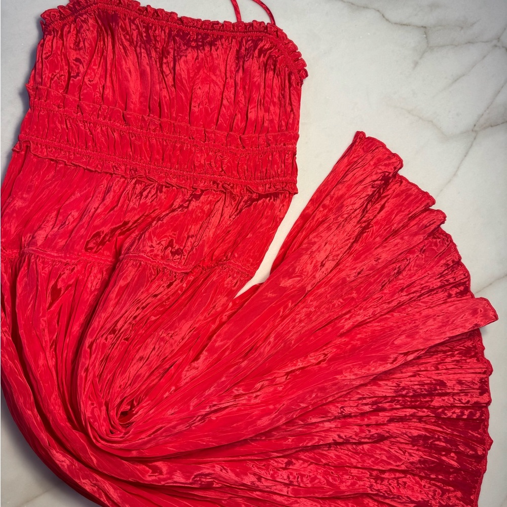 J. Crew Vibrant Red Maxi Dress